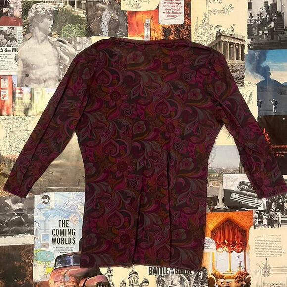 Y2k Lucy & Fiona Floral Paisley Quarter Sleeve - Picture 4 of 4